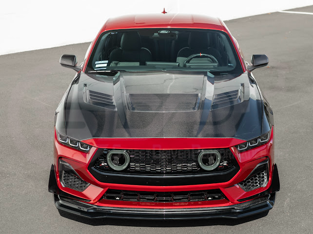 2024-UP FORD MUSTANG ECOBOOST & GT | GTV STYLE FRONT UPPER GRILLE LED AIR INTAKES